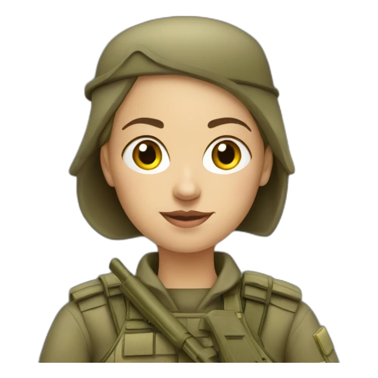 ukranian soldier woman sticker