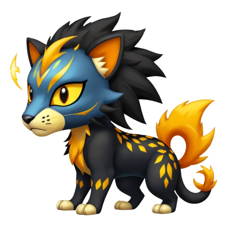 Pyroar-Luxray-Liepard-Pokémon-Fusion sticker