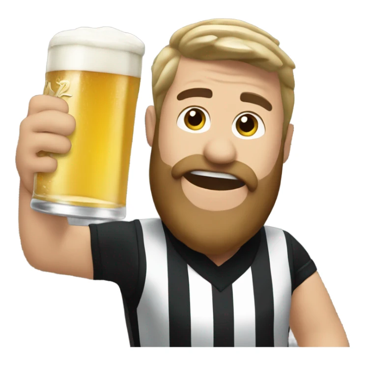 Newcastle united fan with a beer sticker