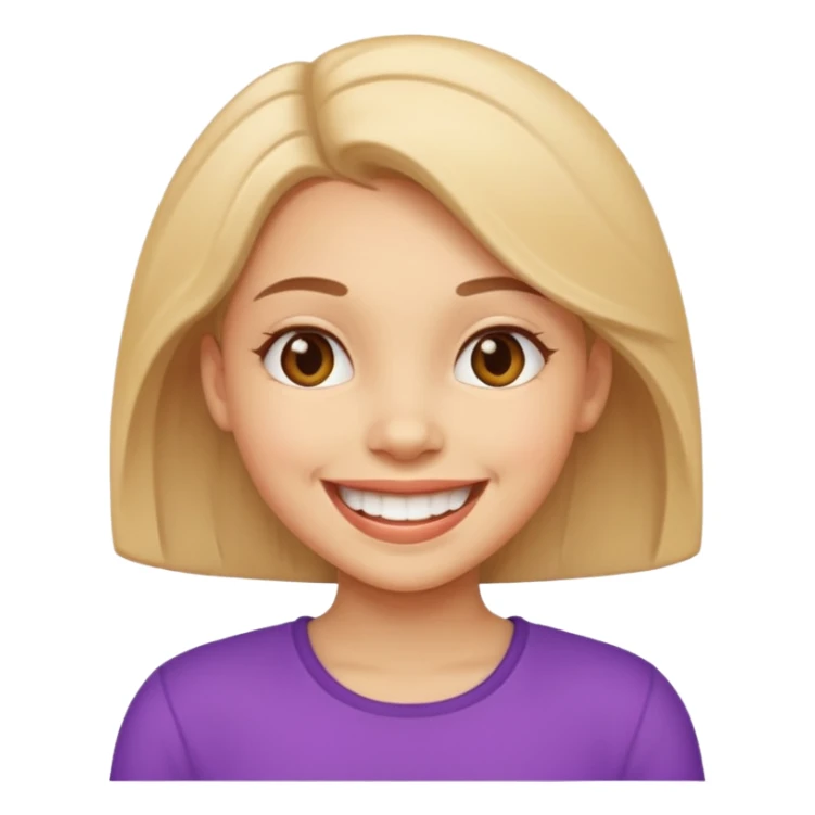 Girl with a huge smile sticker