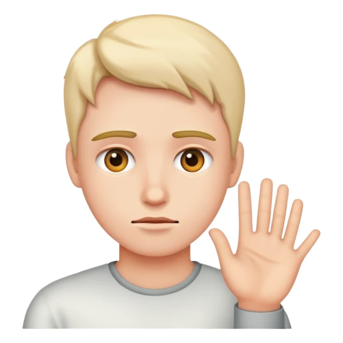 Una persona diciendo no se  sticker