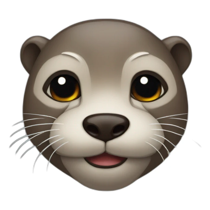 sad otter red tears under the eyes sticker