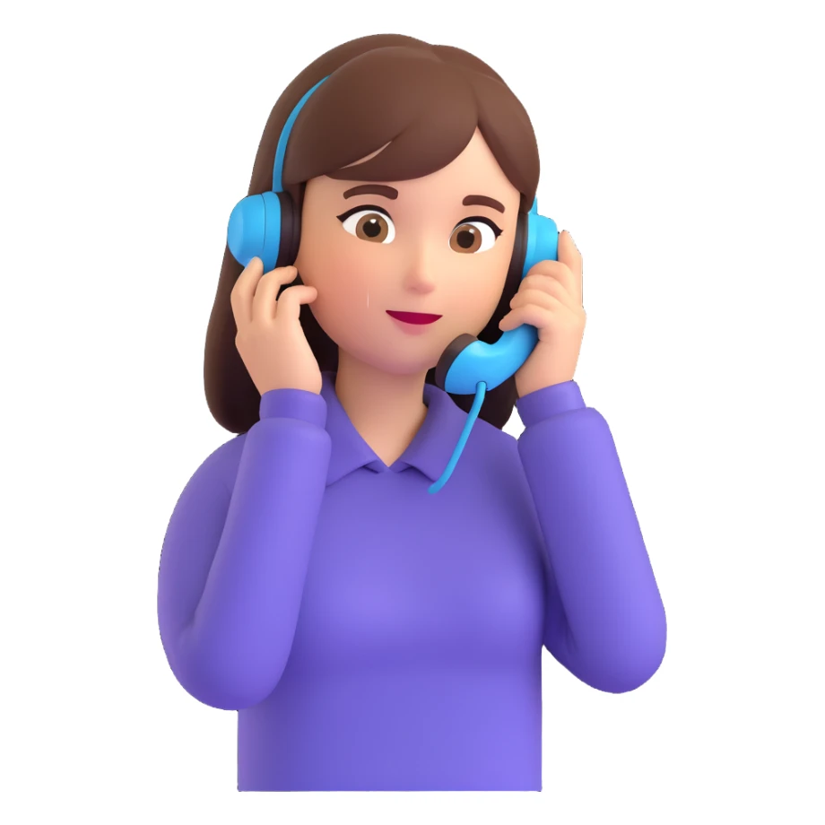 girl talking on phone bedroom background, close up pose sticker