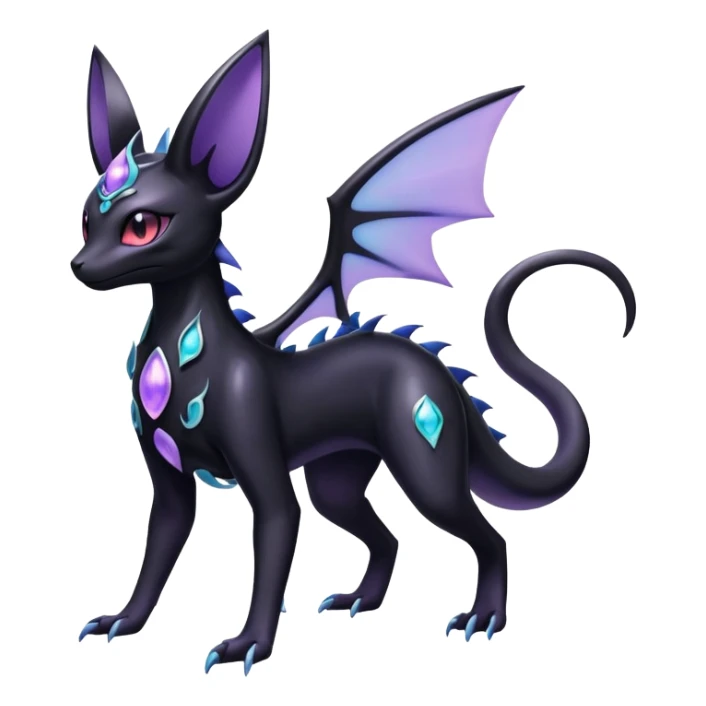 Shiny Ethereal Celestial Salandit-Umbreon-Espeon-Hybrid (Full body) sticker