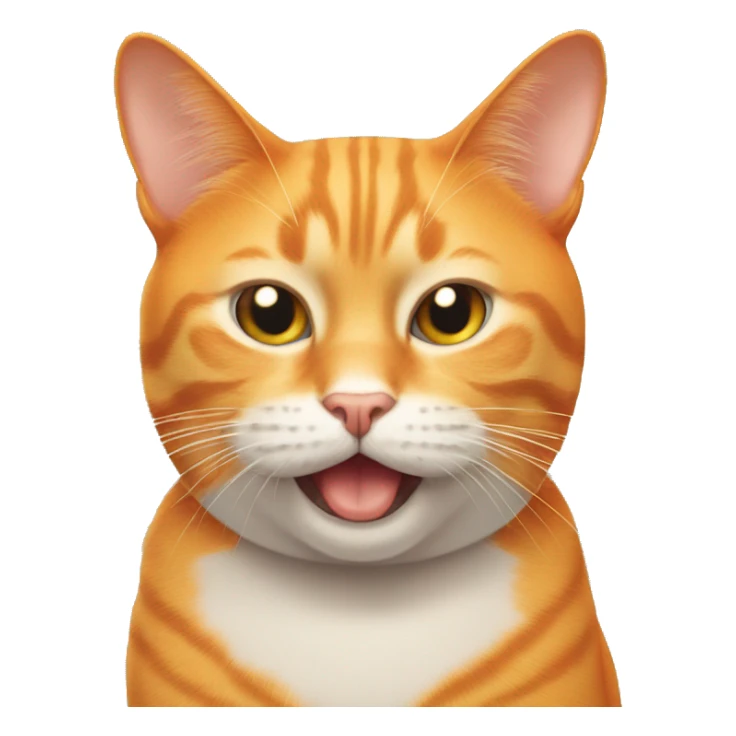 Orange cat mein-cun rolls his eyes sticker