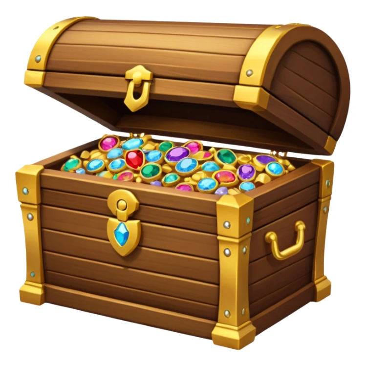 treasure chest with jewelery in it sticker