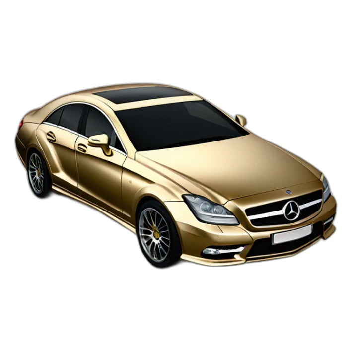 Mercedes CLS w219 gold on dinamic sticker