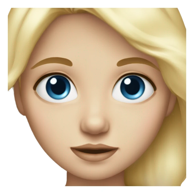 Blond babygirl with blue eye sticker
