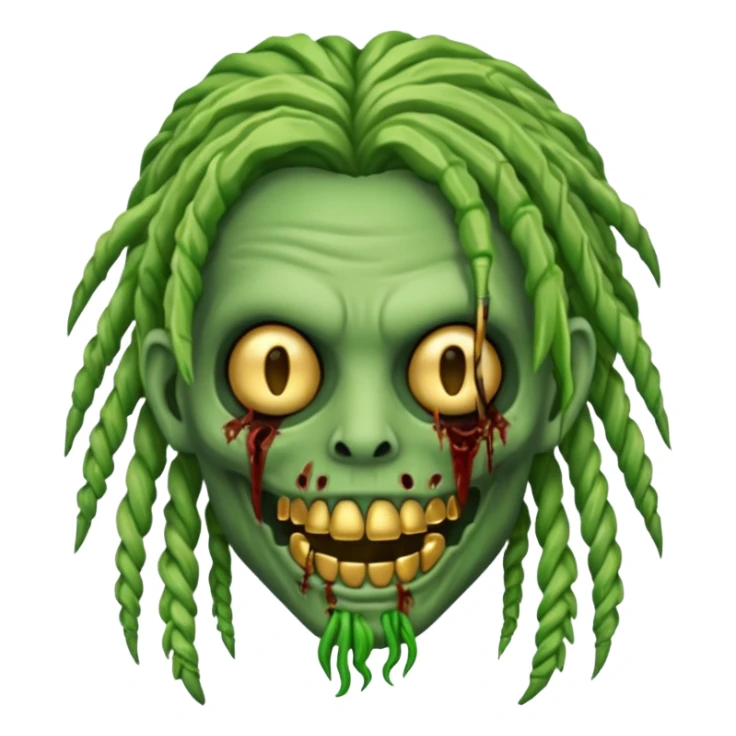 zombie emoji with grillz and freeforms sticker
