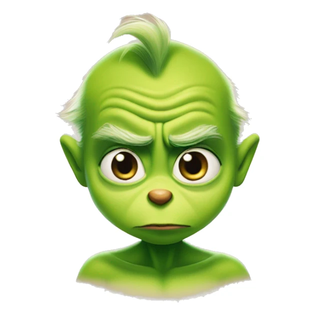grinch merge the boss baby, face like boss baby sticker