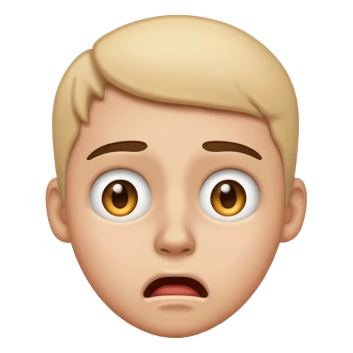 Can you make a shocked face that kinda looks disgusted but make it look like an iPhone emoji sticker