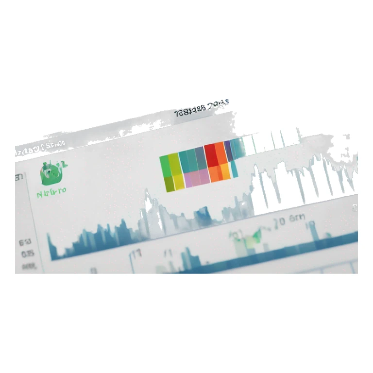 MacBook laptop with stock chart on stock market website sticker