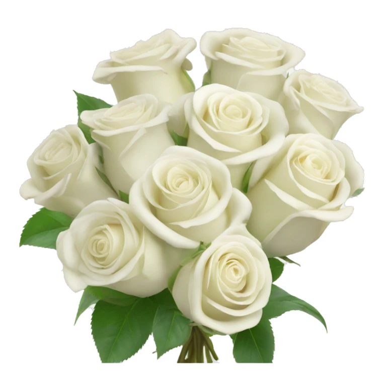 Boquet of white roses sticker
