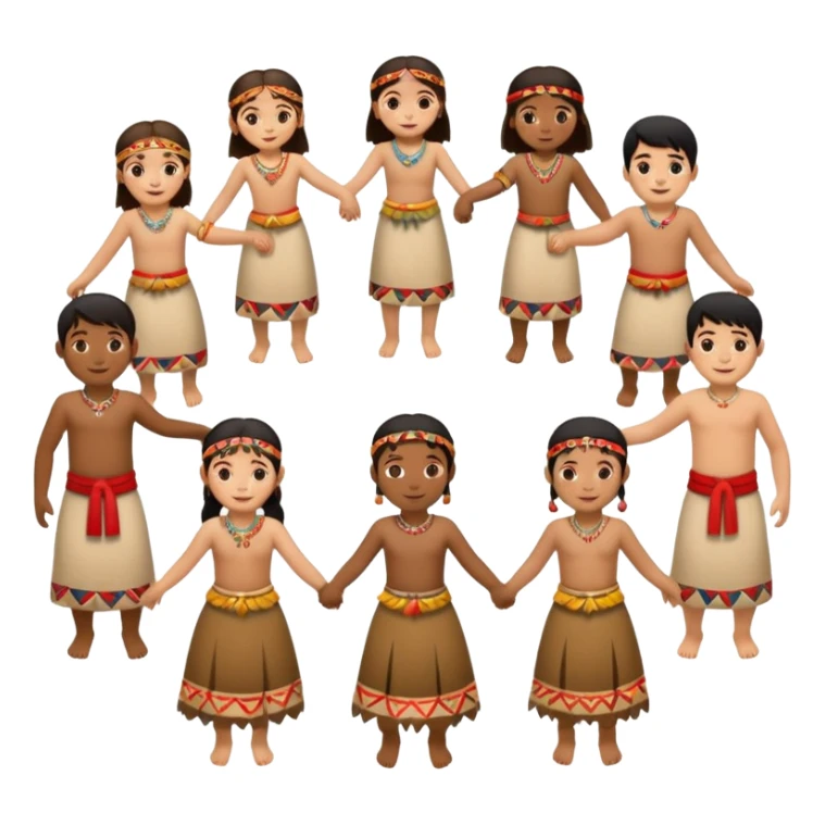 tribals dancing holding each others hands together dancing in a circle sticker
