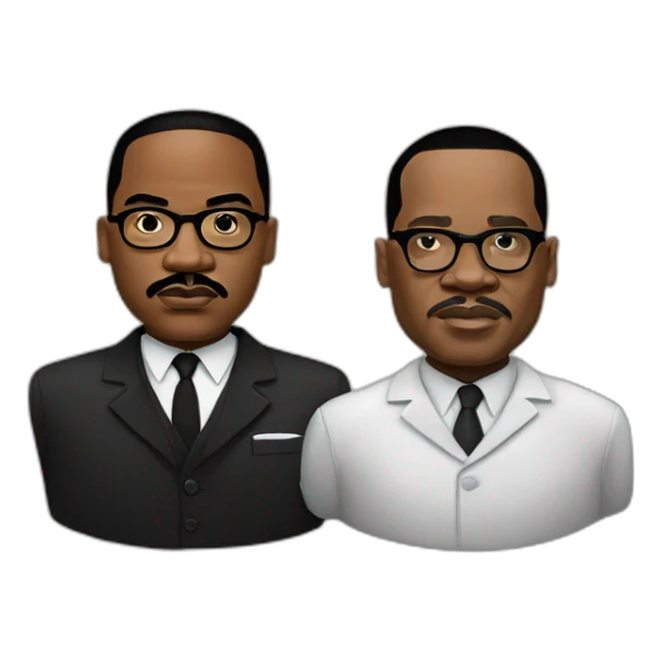 Martin Luther King and Malcolm X sticker