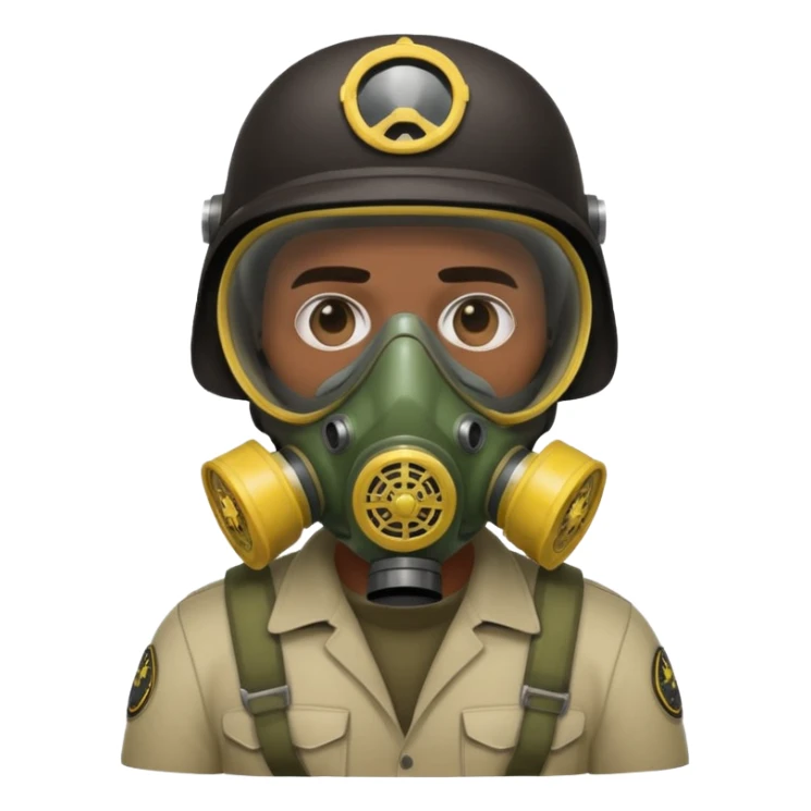 pablo escobar wearing a gas mask sticker