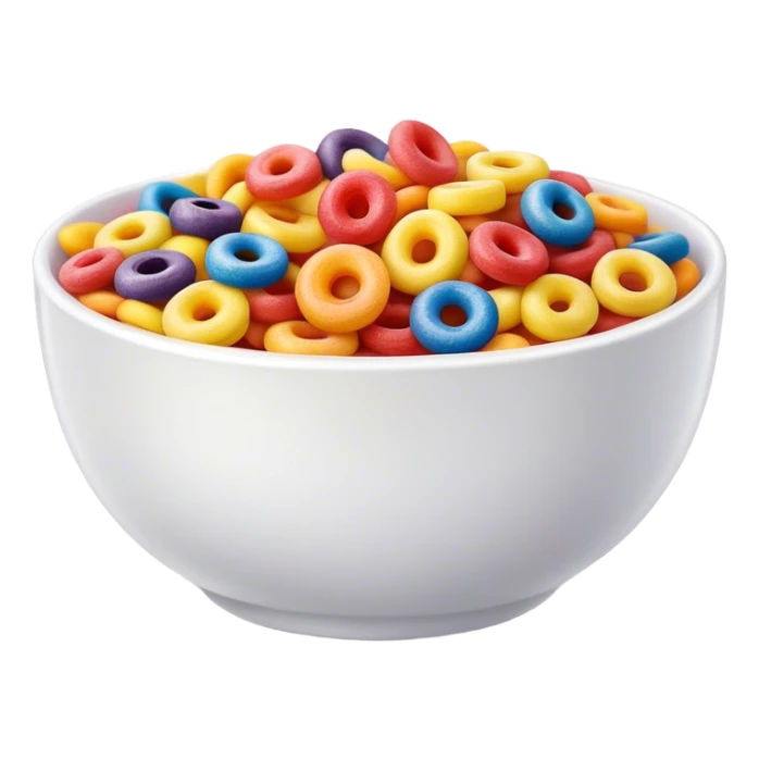 A bowl of froot loops sticker
