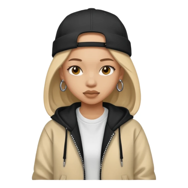 Emoji one girl hip hop  sticker
