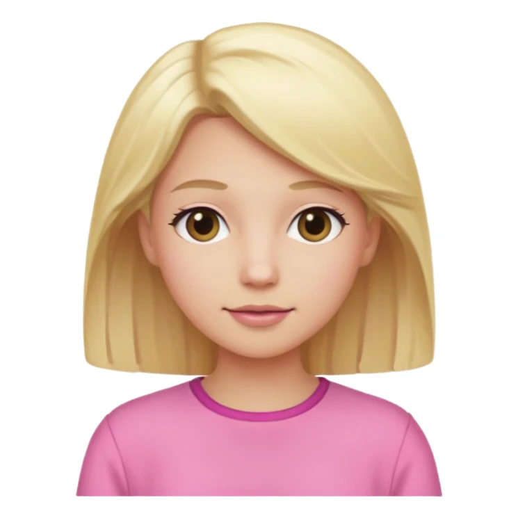 blonder hair with pink outfit  sticker