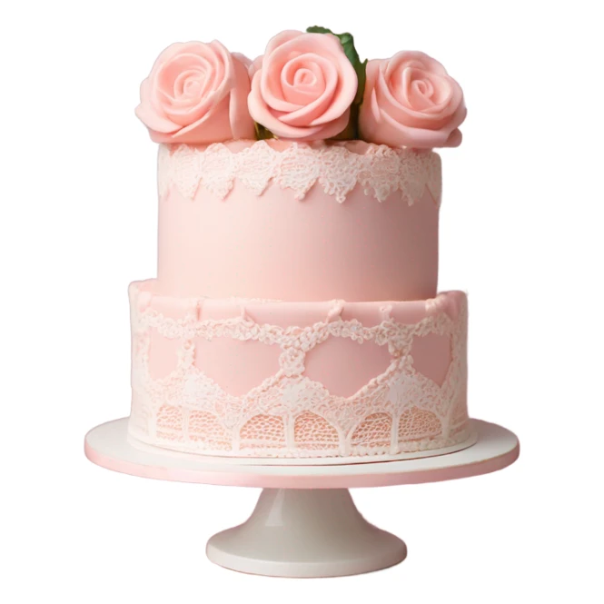 vintage valentine’s day cake sticker