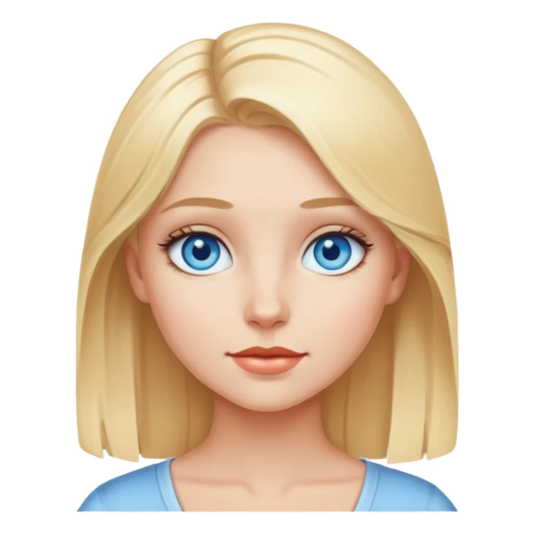 a blondish girl with blue eyes sticker
