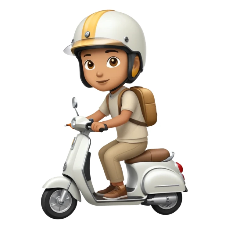person riding a scooter sticker