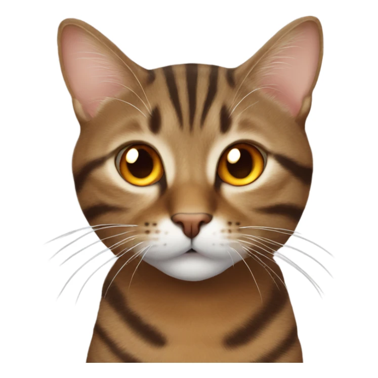 brown tabby cat with a little orange on the face  sticker