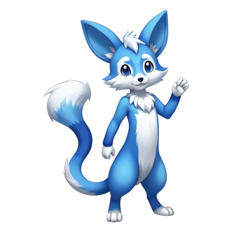Shiny Cool Anthro Sona Fakemon Full Body sticker