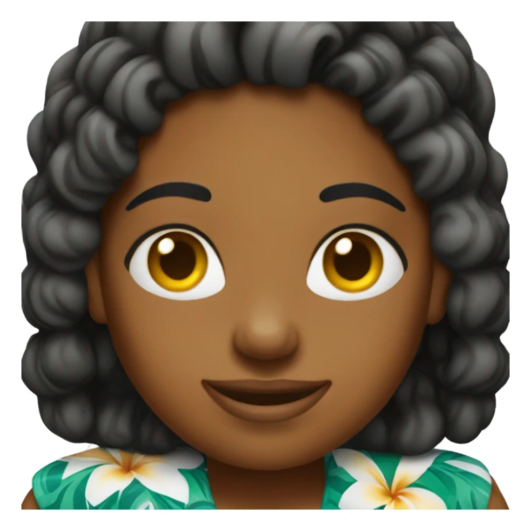 Hawaii vacation black female sticker