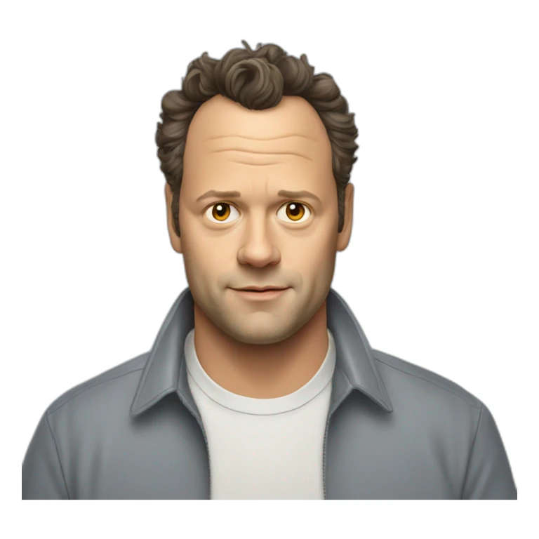 vince vaughn cartoon wearing shirt sticker