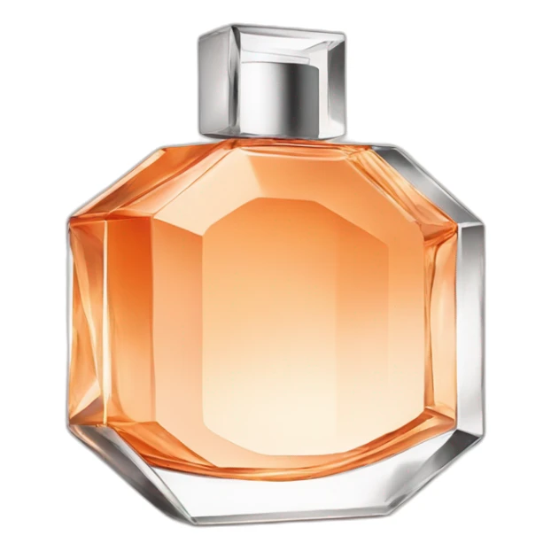 Iconic Octogonal Crystal Fragrance Bottle Orange Tint sticker