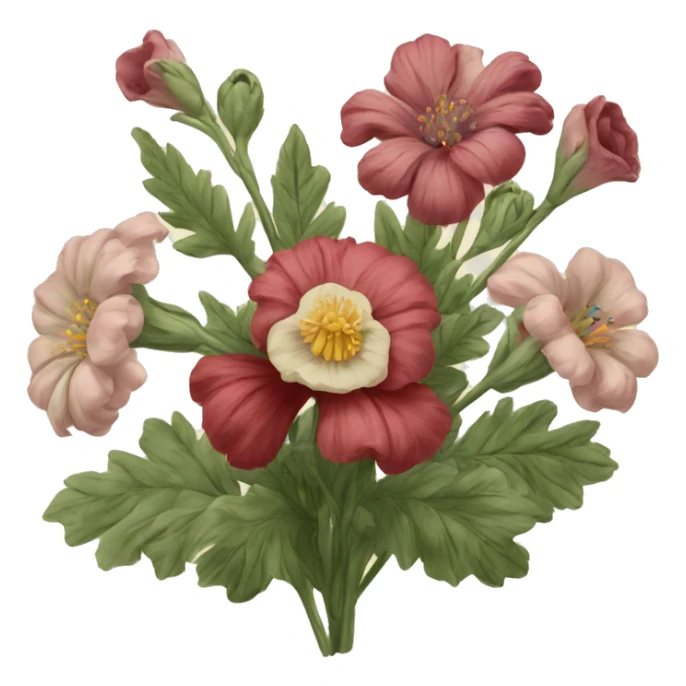 victorian flowers sticker