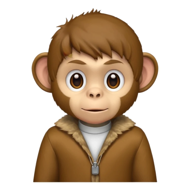 Un singe qui est habillé comme un garçon sticker