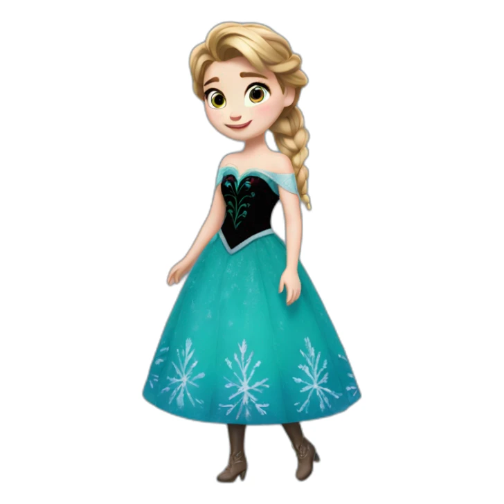 Anna from frozen with dress sticker
