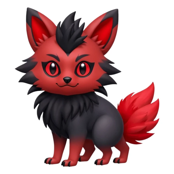 Zorua-Fakémon-hybrid-creature (full body)  sticker