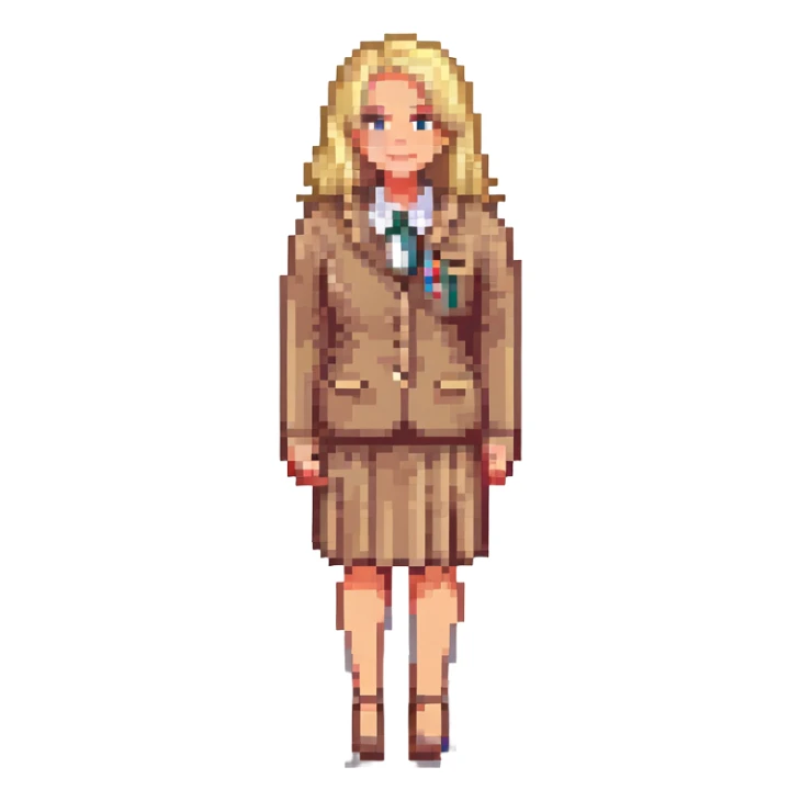 blond female teacher sticker