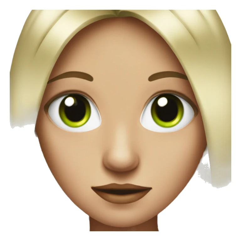 crazy girl with two red plates and green eyes and septum  sticker