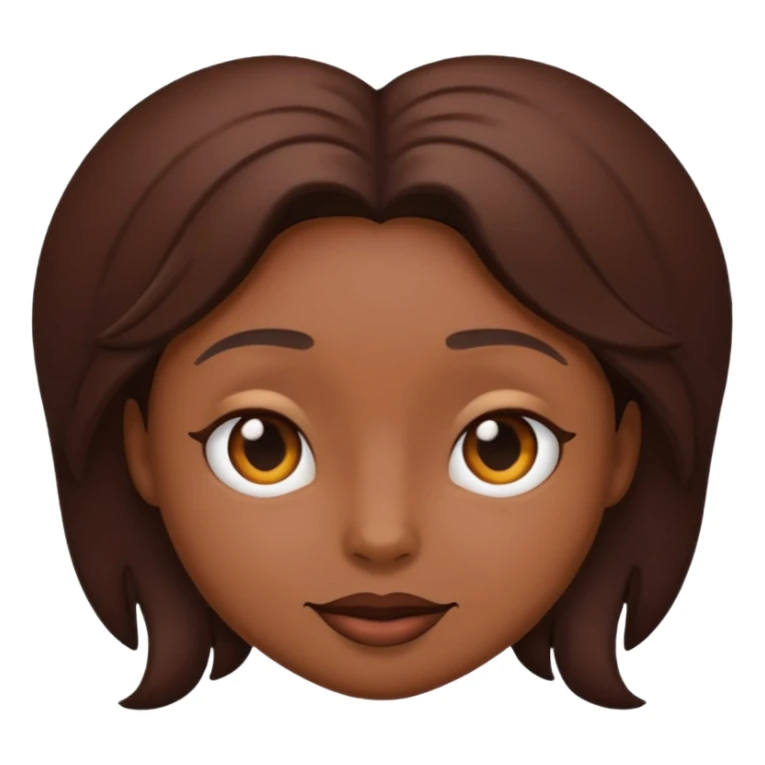 nude color emoji, deep rich brown skin tone sticker