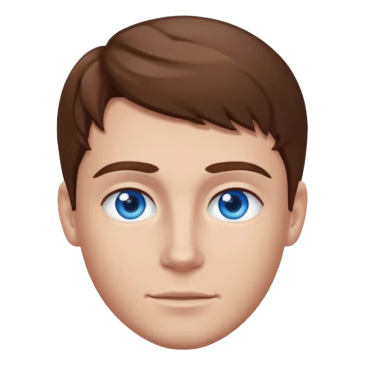 Jacob Underwood brown hair, blue eyes sticker