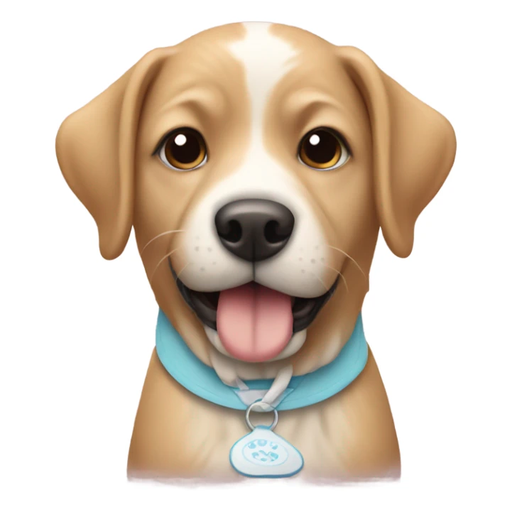 Dog with baby bib on  sticker