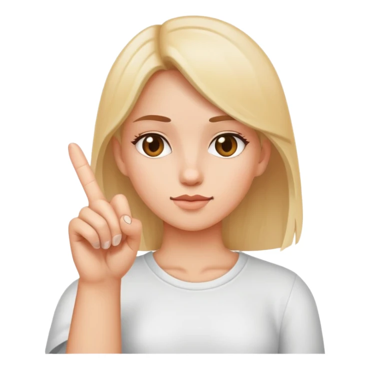 Emoji girl person with middle finger up  sticker