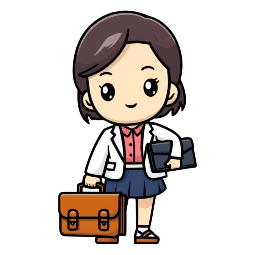 Japanese professional girl with briefcase sticker