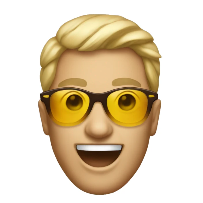 fantestic energetic sunglases emoji sticker