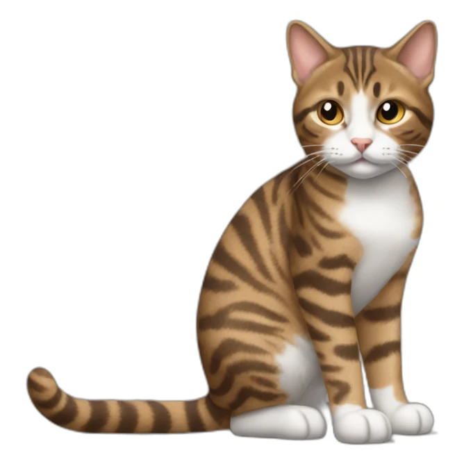 Saxophone playing brown tabby American short-hair cat sticker