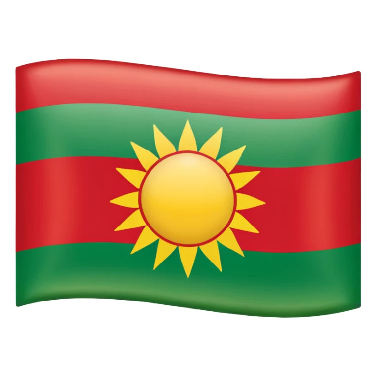 Kurdish vlag and a sun in the middle sticker