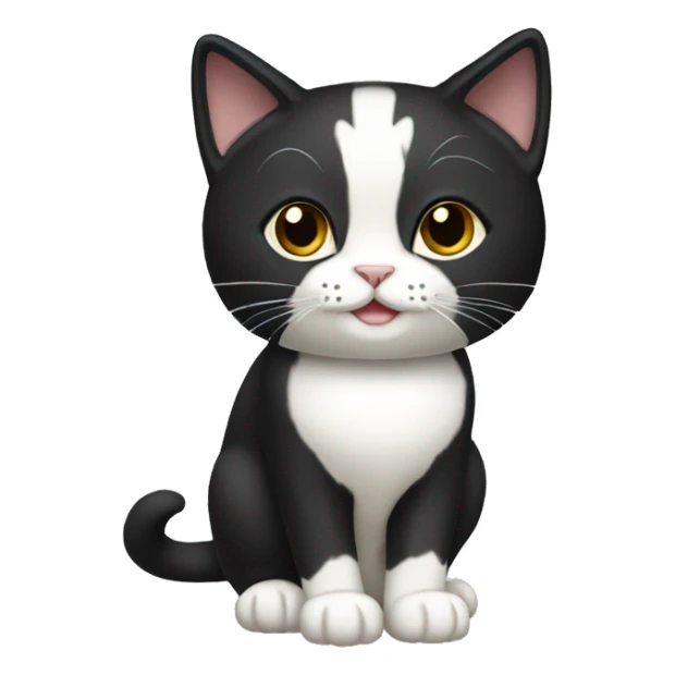 Tuxedo Cat Breed Full Body sticker
