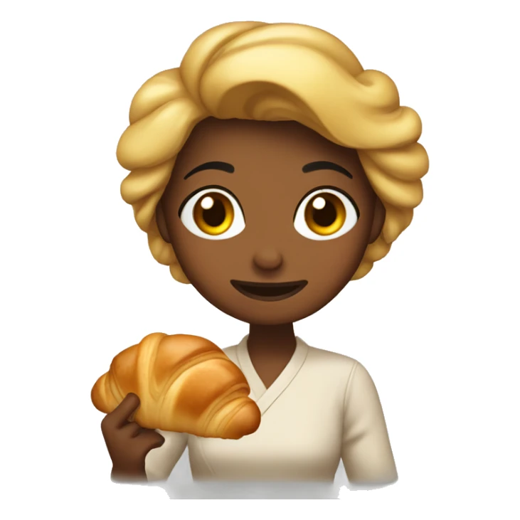 Croissant girl sticker
