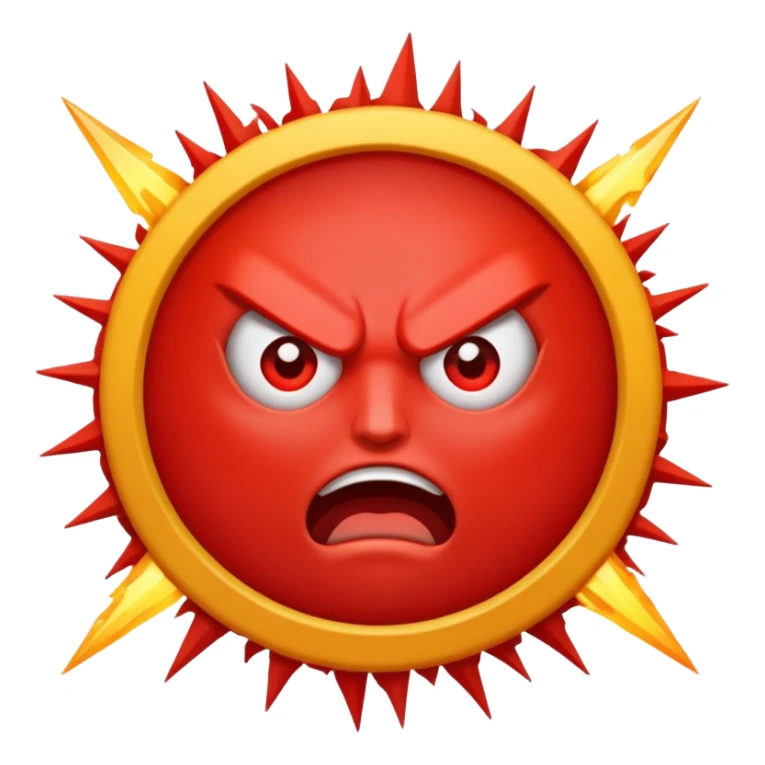 Rayos sentellas con furia rojo que exprese molesta  sticker