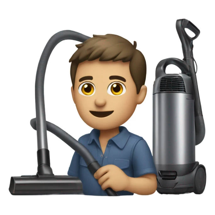 Homme avec un aspirateur dyson sticker