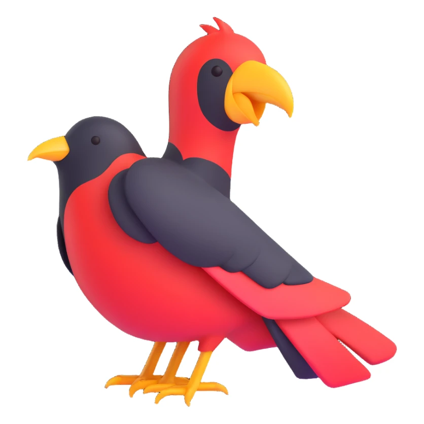 a bird icon with a clear not allowed or forbidden overlay sticker